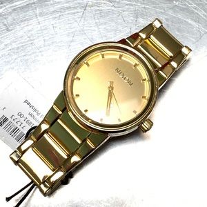 Nixon Cannon Gold Dial SS Watch